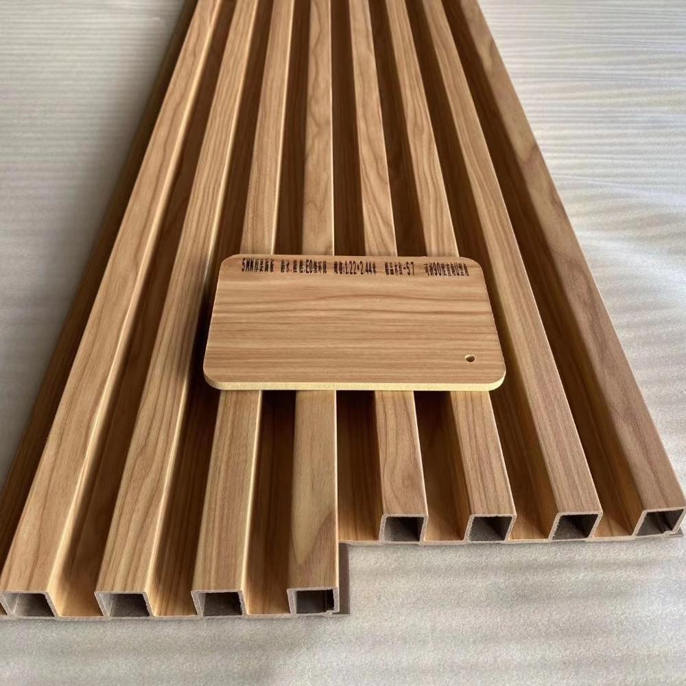 Wooden Grain PVC Wpc Wall Panels Designs for Decoration