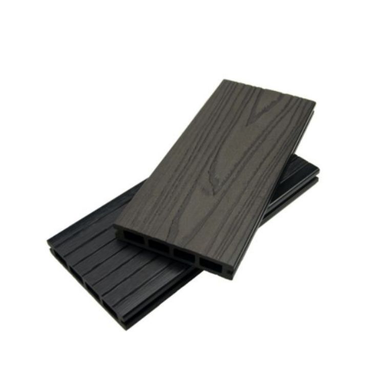 Anti-slip Waterproof PVC Capped WPC Wood Grain Deck Floor For Exterior