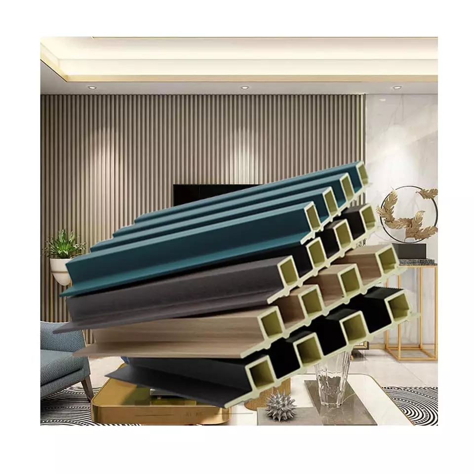 Household PVC Solid Wall Board Interior Wood Wall Sheet Bamboo Fiber Interior WPC Wall Panels