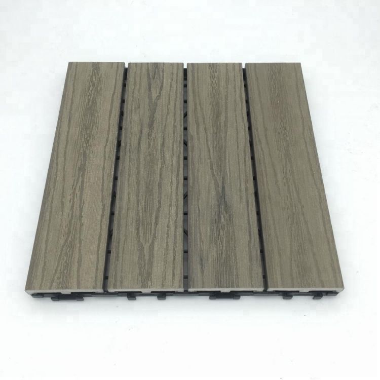 Wooden Pool Deck Interlock Flooring Tile Plastic Decking ISO9001 CE EU Standard
