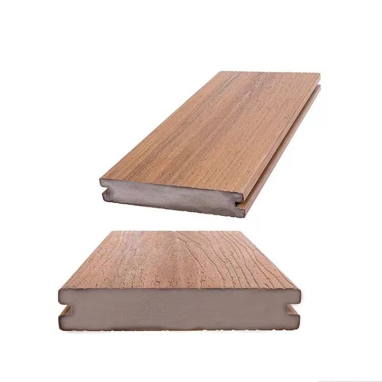 Outdoor Extruded Timber Elastic Composite Decking PVC Garden Flooring Especial For Advanced Engineering
