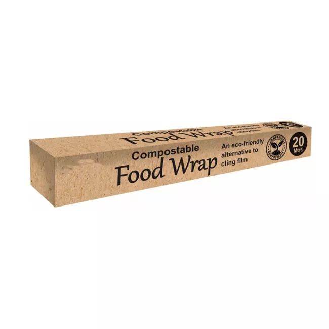 Compostable PLA PBAT plastic film food wrap biodegradable stretch cling wrap