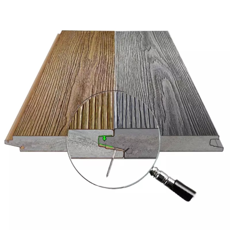 Outdoor PVC Composite Decking No Gap flooring Terrace Deck